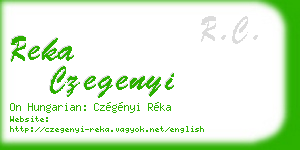 reka czegenyi business card
